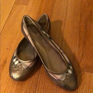 Burberry Gold Flats
